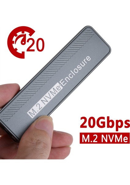 20 Gbps M.2 Nvme Muhafazası USB 3.2 Gen 2x2 Tip C Nvme SSD Muhafazası 2230/2242/2260/2280 Nvme SSD M/b Için (Yurt Dışından) modelleri