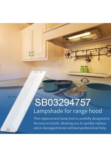 SB03294757 Broan Modelleri RME50000, PM250 Için Davlumbaz Lambası Cam Kapağı Dayanıklı ve Kolay Kurulum (Yurt Dışından) modelleri