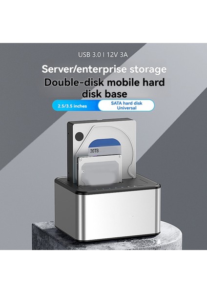 2,5/3,5 Inç SSD Harici Sabit Disk Kutusu Çift Bölmeli Sabit Disk Yerleştirme Istasyonu Sata - USB 3.0 HDD Kutusu Ingiltere Fişi (Yurt Dışından) fiyatları