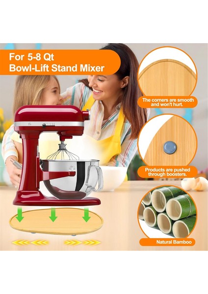 Kitchenaid 5-8 Qt Kase Kaldırmalı Stand Mikseri Için Bambu Mikser Kaydırıcısı, Mutfak Tezgahı Saklama Aksesuarları (Yurt Dışından) fiyatları