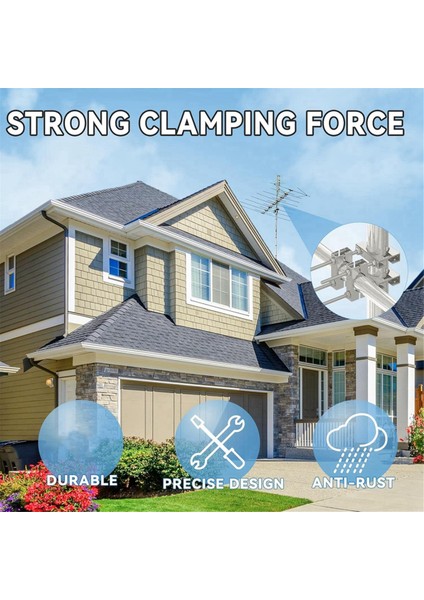 Çift Anten Direği Kelepçe Kiti V Çene Bloğu, Tv Cb Radyo Amatör Bayrak Direği Için Direk Kelepçe Montaj Braketi Tutucu (Yurt Dışından) fırsatları