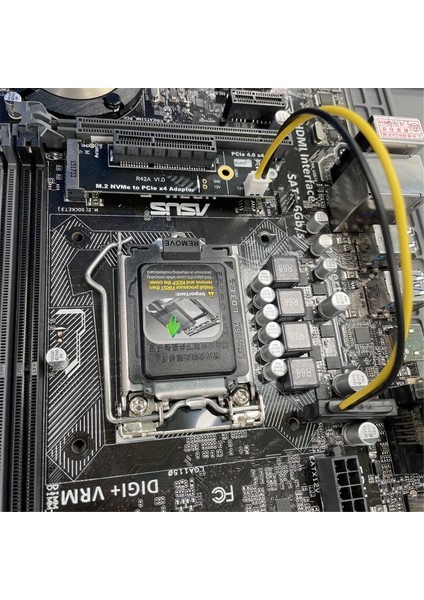 M2 Nvme Key-M - Pcı-E 4.0 X4 Yükseltici Kart Adaptör Kartı Dönüştürücü Kartı ve Sata Güç Kablosu M.2 M Key 2260 2280 SSD Için (Yurt Dışından)