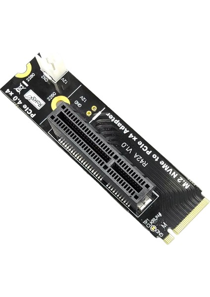 M2 Nvme Key-M - Pcı-E 4.0 X4 Yükseltici Kart Adaptör Kartı Dönüştürücü Kartı ve Sata Güç Kablosu M.2 M Key 2260 2280 SSD Için (Yurt Dışından) modelleri