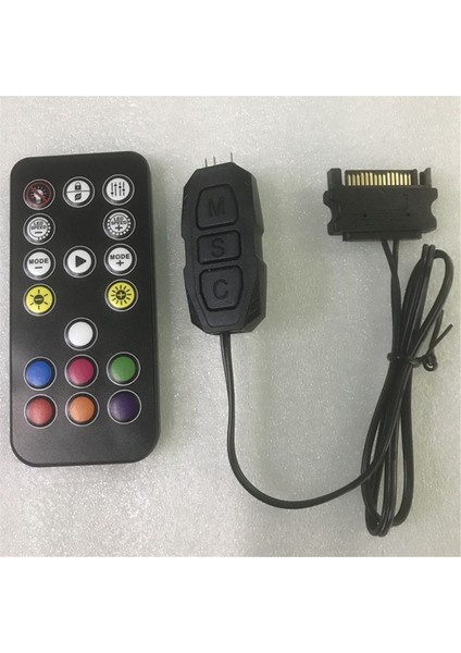 Argb Denetleyici 5V 3pin Sata Güç Kaynağı Rgb Denetleyici 3pın Hub Bilgisayar Cpu Kasa Fanı LED Işık Radyatörü Beyaz (Yurt Dışından)