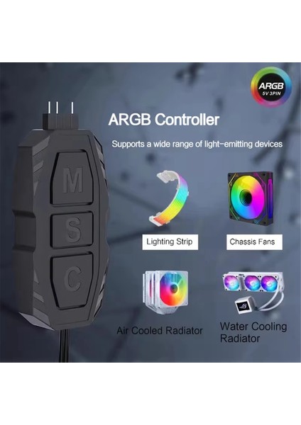 Argb Denetleyici 5V 3pin Sata Güç Kaynağı Rgb Denetleyici 3pın Hub Bilgisayar Cpu Kasa Fanı LED Işık Radyatörü Beyaz (Yurt Dışından) fırsatları