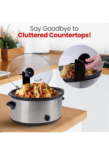 Mutfak Düzenlemesi Için Ocak Üstü Yavaş Pişirici Kapak Tutucusu Yavaş Pişirici Kapak Standı (Yurt Dışından) indirimleri