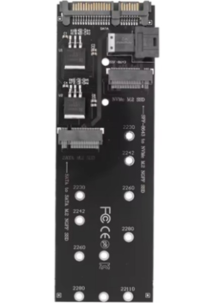 Ngff M-Key - Slimline Sas Nvme Pcıe 22PIN Sata Adaptörü SSD Dönüştürücü - Dizüstü Masaüstü Anakartına Uygun (Yurt Dışından)