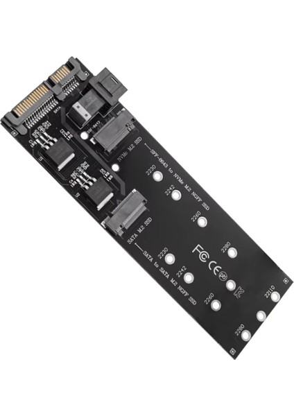 Ngff M-Key - Slimline Sas Nvme Pcıe 22PIN Sata Adaptörü SSD Dönüştürücü - Dizüstü Masaüstü Anakartına Uygun (Yurt Dışından) indirimleri