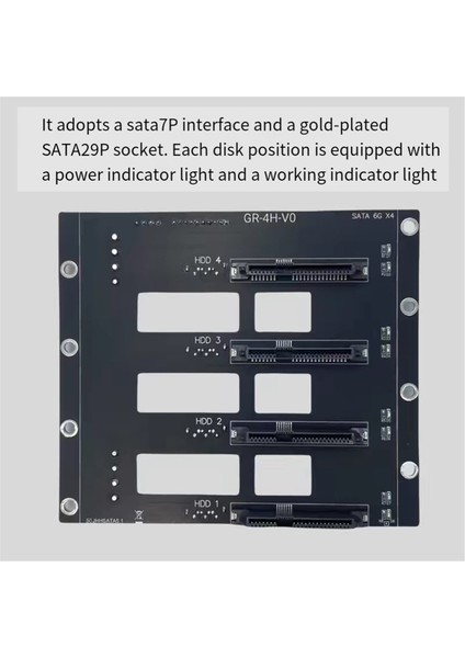 6gbps SSD HDD Sata5.1 Sabit Disk Sürücüsü Arka Panel Nas Depolama Kartı Sunucu Genişletme Kartı Sata'dan 4 Diske Adaptör 2 x 4d (Yurt Dışından) fırsatları