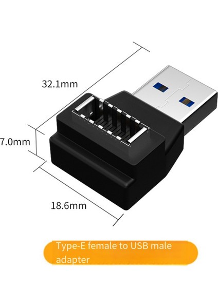 USB 3.1 Ön Panel Başlığı USB Tip-E - USB Tip-A Kablo Adaptörü Konnektörü Tip E Dişi - USB A Erkek Konnektörü (Yurt Dışından) fırsatları
