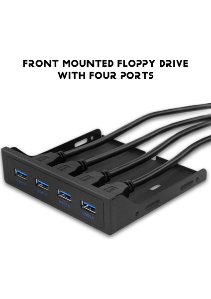 USB 3.0 4 Portlu Ön Panel Usb3.0 3,5 Inç Disket Ön Panel Dahili Braket Adaptörü Masaüstü 3,5 Inç Disket Yuvası Için (Yurt Dışından) fırsatları