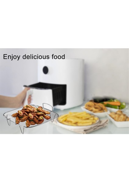 9,37 Inçlik Hava Fritözü Tutucu, Katmanlı Kurutma Rafı, Tost Rafı, 8 Ila 12 Qt Hava Fritözü Için Paslanmaz Çelik Aksesuarlar (Yurt Dışından) modelleri
