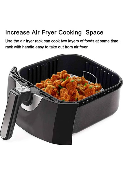 9,37 Inçlik Hava Fritözü Tutucu, Katmanlı Kurutma Rafı, Tost Rafı, 8 Ila 12 Qt Hava Fritözü Için Paslanmaz Çelik Aksesuarlar (Yurt Dışından) indirimleri