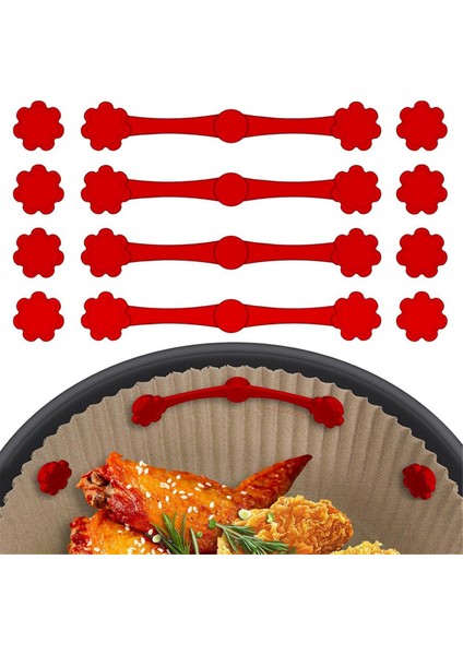 4'lü Set Hava Fritözü Mıknatısı Parşömen Kağıdı Için, Hava Fritözü Astar Mıknatısı Silikon Toka Kilitli Astarları Tutmak Için (Yurt Dışından) fiyatları