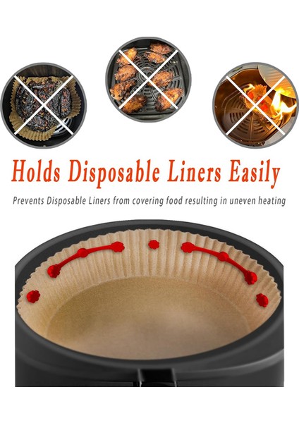 4'lü Set Hava Fritözü Mıknatısı Parşömen Kağıdı Için, Hava Fritözü Astar Mıknatısı Silikon Toka Kilitli Astarları Tutmak Için (Yurt Dışından) modelleri