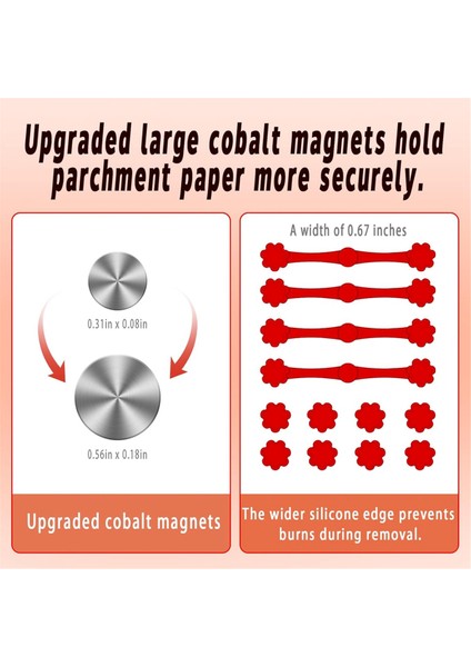 4'lü Set Hava Fritözü Mıknatısı Parşömen Kağıdı Için, Hava Fritözü Astar Mıknatısı Silikon Toka Kilitli Astarları Tutmak Için (Yurt Dışından) indirimleri