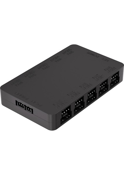 Argb Soğutma Fanı Hub'ı 10 Portlu 4 Pin 5 V-3 Pin Fan Kontrol Cihazı Manyetik Bilgisayar Kasası Aydınlatma Pwm Fan Ayırıcı Siyah (Yurt Dışından) fiyatları