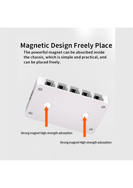 Argb Soğutma Fanı Hub'ı 10 Portlu 4 Pin 5 V-3 Pin Fan Kontrol Cihazı Manyetik Bilgisayar Kasası Aydınlatma Pwm Fan Ayırıcı Siyah (Yurt Dışından) indirimleri