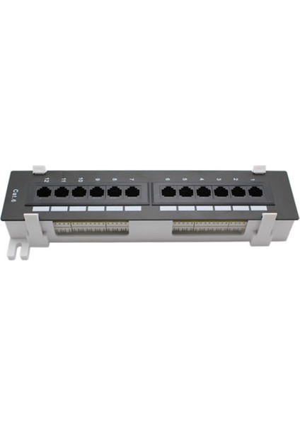 Ağ Araç Seti 12 Portlu Cat6 Patch Panel RJ45 Ağ Duvar Montaj Rafı ve Duvar Montaj Braketi (Yurt Dışından)