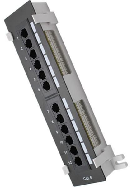 Ağ Araç Seti 12 Portlu Cat6 Patch Panel RJ45 Ağ Duvar Montaj Rafı ve Duvar Montaj Braketi (Yurt Dışından) fırsatları
