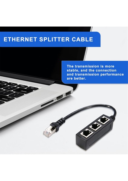RJ45 Ethernet Ayırıcı Kablo 1 Erkek - 3 Dişi Lan Portlu Ethernet Ayırıcı Adaptörü Cat5 CAT5E Cat6 Cat7 (Yurt Dışından) fırsatları