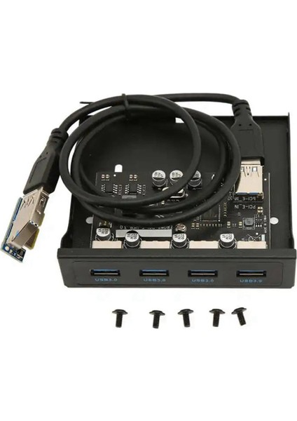 Masaüstü Bilgisayar Disket Sürücü Yuvası Için USB Ön Panel 4 Portlu USB 3.0 5gbps Pcıe - Usb3.0 Hub (Yurt Dışından)