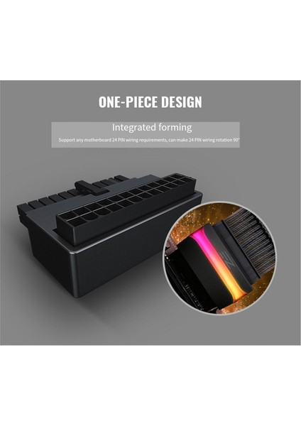 5V Senkronize 24 Pin Dönüş Başlığı Bilgisayar Anakartı Atx Güç Kaynağı 24P Ila 90° Konnektör Dönüş Hizalama Adaptörü, B (Yurt Dışından)