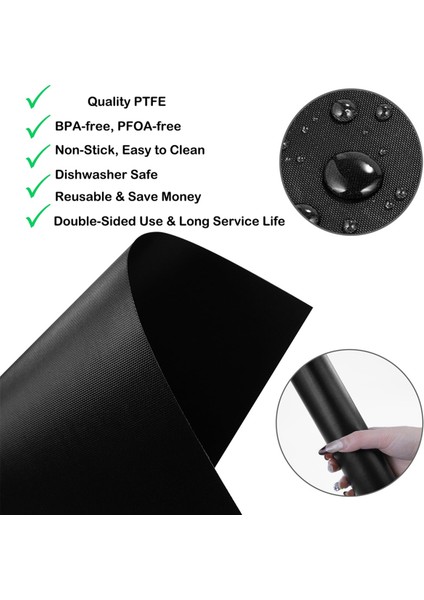 Ninja Için 6 Adet Yeniden Kullanılabilir Fritöz Kaplaması, Fırın Altı Için 12X12 Inç Yapışmaz Kaplama, Fırınlama/mikrodalga Fırın Kullanımı Için (Yurt Dışından) fırsatları