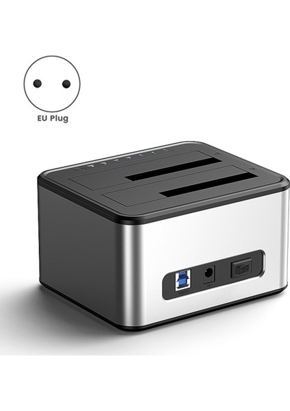 2,5/3,5 Inç SSD Harici Sabit Disk Muhafazası Çift Bölmeli Sabit Disk Yerleştirme Istasyonu Sata - USB 3.0 HDD Kutusu Ab Fişi (Yurt Dışından) fiyatları