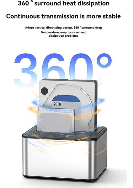 2,5/3,5 Inç SSD Harici Sabit Disk Muhafazası Çift Bölmeli Sabit Disk Yerleştirme Istasyonu Sata - USB 3.0 HDD Kutusu Ab Fişi (Yurt Dışından) fırsatları