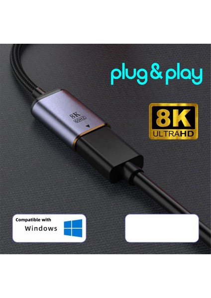 Usb-C - Displayport Adaptör Dönüştürücü Usb-C Tip C Dişi Kaynak - Displayport 1.4 Lavabo Hdtv Kablosu 8K@60hz Tablet Için (Yurt Dışından) fırsatları