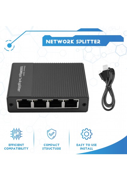 1000MBPS Ethernet Ayırıcı 1 Ila 4 Gigabit RJ45 Lan Internet Ayırıcı Tv Bilgisayar Yönlendirici Anahtar Dijital Tv Için (Yurt Dışından) fırsatları