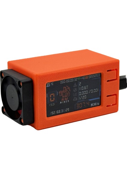 Nmminer Nerdminer 307KH/S Btc Solo Piyango Madencisi 1,91 Inç Renkli Ekranlı Bitcoin Btc Madencisi Nerd Miner Soğutma Fanlı (Yurt Dışından) modelleri