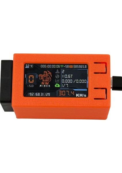 Nmminer Nerdminer 307KH/S Btc Solo Piyango Madencisi 1,91 Inç Renkli Ekranlı Bitcoin Btc Madencisi Nerd Miner Soğutma Fanlı (Yurt Dışından) fırsatları