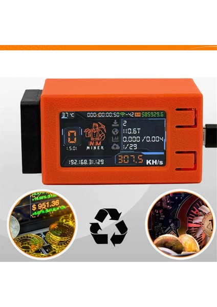 Nmminer Nerdminer 307KH/S Btc Solo Piyango Madencisi 1,91 Inç Renkli Ekranlı Bitcoin Btc Madencisi Nerd Miner Soğutma Fanlı (Yurt Dışından) indirimleri