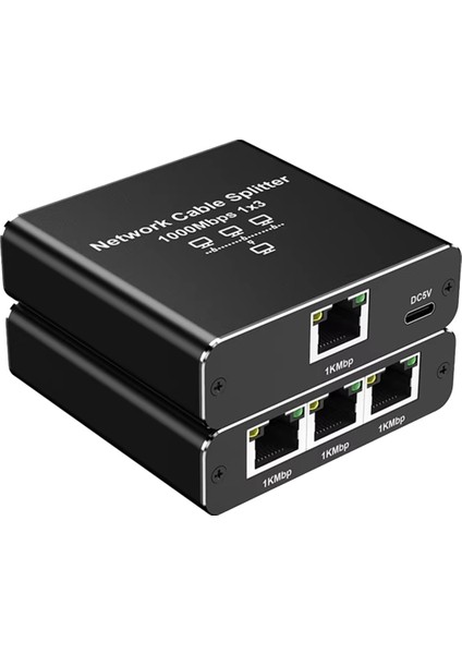 1000MBPS Ethernet Adaptörü Lan Internet Ayırıcı Cat 6 RJ45 Gigabit Anahtarı Pc Dizüstü Tv Kutusu Yönlendirici 1 Ila 3 (Yurt Dışından)