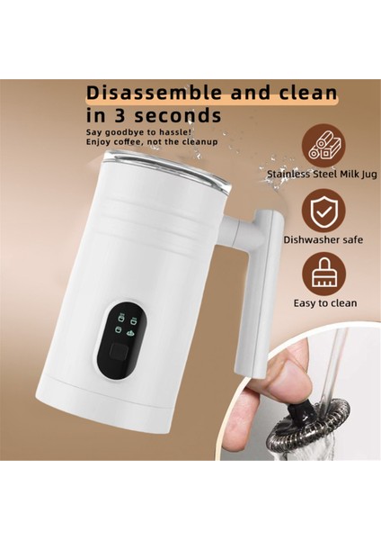 Tam Otomatik Süt Köpürtücü Akıllı Dokunmatik Kontrol Süt Isıtıcı Sıcaklık Ayarları Sıcak ve Soğuk Süt Köpürtücü Ingiltere Fişi (Yurt Dışından) fırsatları