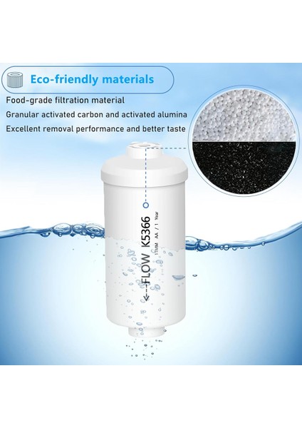 Florürlü Su Filtresi K5366 Arsenik Filtreleri Gravite Su Filtreleme Sistemi Arıtma Elemanları ile Uyumlu (Yurt Dışından) modelleri