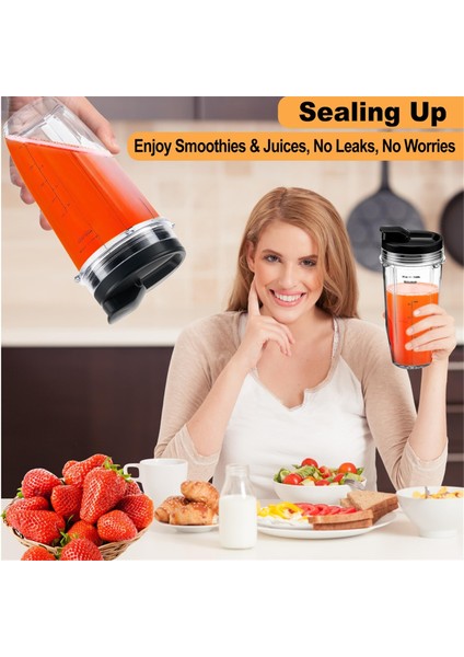 Ninja Blender Için 2 Adet Yedek Parça Kapağı, Iç Çapı 3,35 Inç Ninja Blender 12/18/24/32OZ Bardak Için Yudumlama ve Sızdırmazlık Kapakları (Yurt Dışından) indirimleri