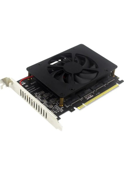 4 Disk Pcıe 4.0 X16 Anahtar 4 Portlu M.2 Adaptör Kartı Isı Emici Nvme Pcı-E X16 Ayırıcı Kart 4 x 32 Gbps (Yurt Dışından) fiyatları