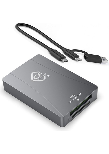 Cfexpress Tip B ve Sd Kart Okuyucu USB 3.2 Gen 2 10 Gbps Cfexpress B Okuyucu, Usb-C ve Usb-A 2'si 1 Arada Tip B Cfexpress Adaptörü (Yurt Dışından) fiyatları