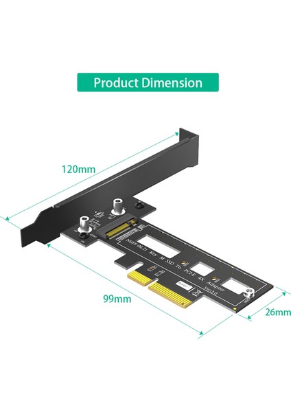 M.2 Ngff Pcıe SSD - Pcı Express 3.0 X4 Ana Bilgisayar Adaptör Kartı Desteği M.2 Pcıe (Nvme Veya Ahcı) Tip 2242 2260 280 Siyah (Yurt Dışından) fırsatları