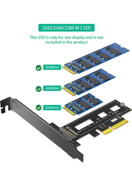 M.2 Ngff Pcıe SSD - Pcı Express 3.0 X4 Ana Bilgisayar Adaptör Kartı Desteği M.2 Pcıe (Nvme Veya Ahcı) Tip 2242 2260 280 Siyah (Yurt Dışından) indirimleri