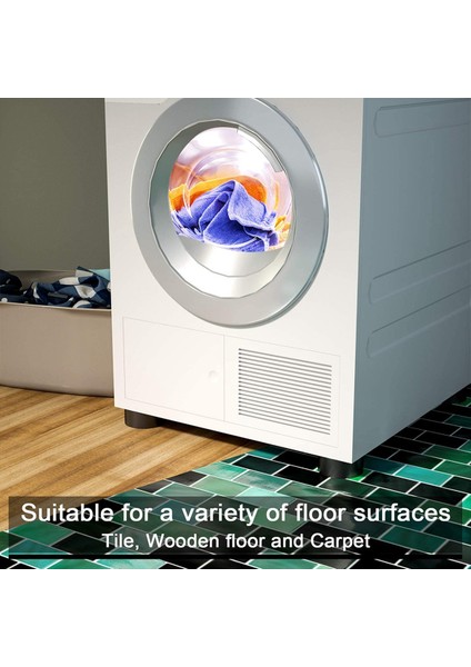 Çamaşır Makinesi Için Titreşim Önleyici Pedler, Gürültü Azaltıcı Kauçuk Pedler, Şok Emici Çamaşır Makinesi ve Kurutma Makinesi Pedleri 4 Adet (Yurt Dışından) fırsatları