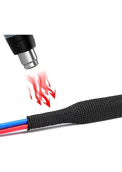 Büzülebilir Örgülü Kablo Kılıfı Yalıtımı Yangına Dayanıklı Koruyucu Kılıf, Isıyla Büzüşen Boru Kablo Sonlandırıcı Siyah (Yurt Dışından) modelleri