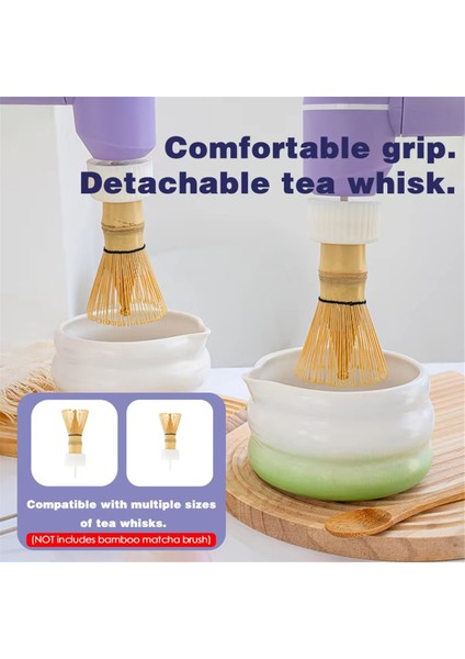 Matcha Fırçası Elektrikli Bambu Çırpıcı Ayarlanabilir Hızlı Çırpma Matcha Aleti Ev Yapımı Çay Yapma Aletleri Tip-C Şarjlı (Yurt Dışından) indirimleri