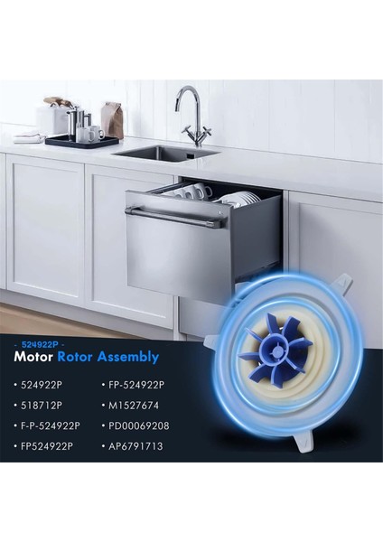 524922P Motor Rotor Grubu Fisher & Paykel Bulaşık Makinesi Çekmece Pompası Motor Yedek Parçası Cihaz Parçalarına Uygundur (Yurt Dışından) fiyatları