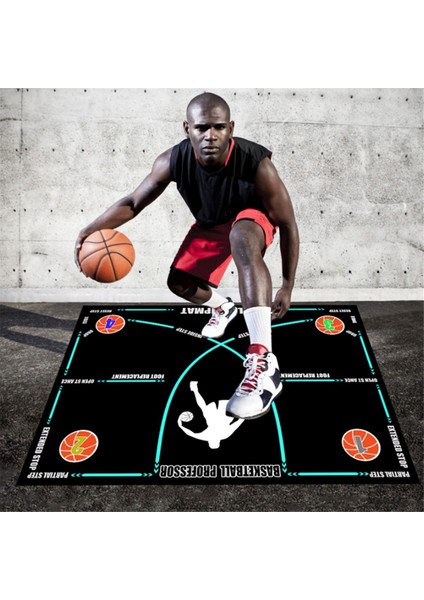 Taşınabilir Basketbol Ayak Çalışma Matı Taşınabilir Kaymaz Basketbol Eğitim Matı Ayak Çalışma Adım Eğitim Pedi (Yurt Dışından) indirimleri