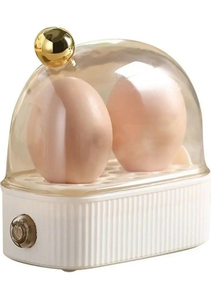 Elektrikli Yumurta Pişirici Otomatik Pişirici Hızlı Yumurta Pişirici Kahvaltı Makinesi Çok Fonksiyonlu Yumurta Pişirici 2 Yumurta Ab Fişi Beyaz (Yurt Dışından)