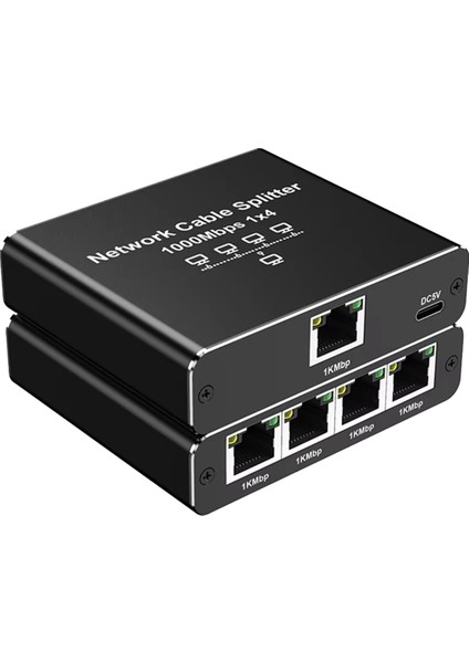 1000MBPS Ethernet Adaptörü Lan Internet Ayırıcı Cat 6 RJ45 Gigabit Anahtarı Pc Dizüstü Tv Kutusu Yönlendirici 1 Ila 4 (Yurt Dışından)